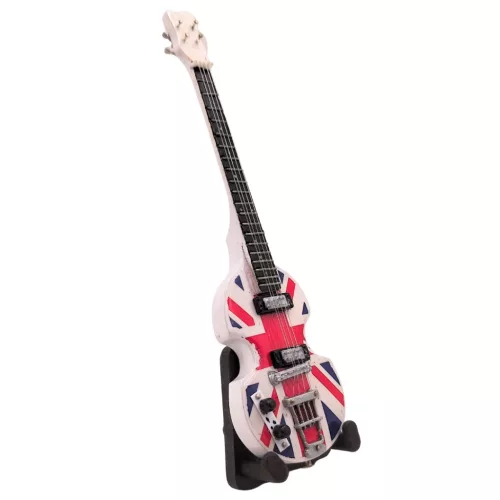 Miniatură chitara Indomini BMG-028, 15cm Paul McCartney style, lemn de mahon, 15,5 x 6 x 0,4 cm