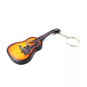   Miniatură chitara Indomini EGK-0610, The Beatles Style Classical Keychain, lemn de mahon și metal, 6 x 10 x 0,5 cm, stil clasic