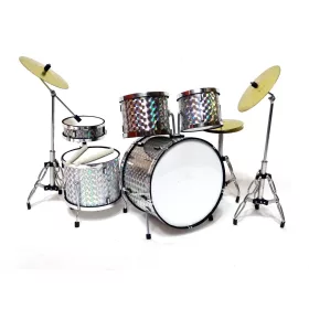   Miniatură set tobe argintii Indomini MDR-0039, scara 1:5, 15 x 20 x 20 cm