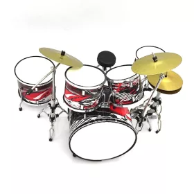  Miniatură muzicala Indomini MDR-0312, drums, plastic și metal, înălțime 15 cm, lățime 20 cm