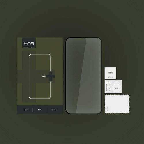 Folie de protectie Hofi Glass Pro+ pentru Apple iPhone 15 Pro Max Negru